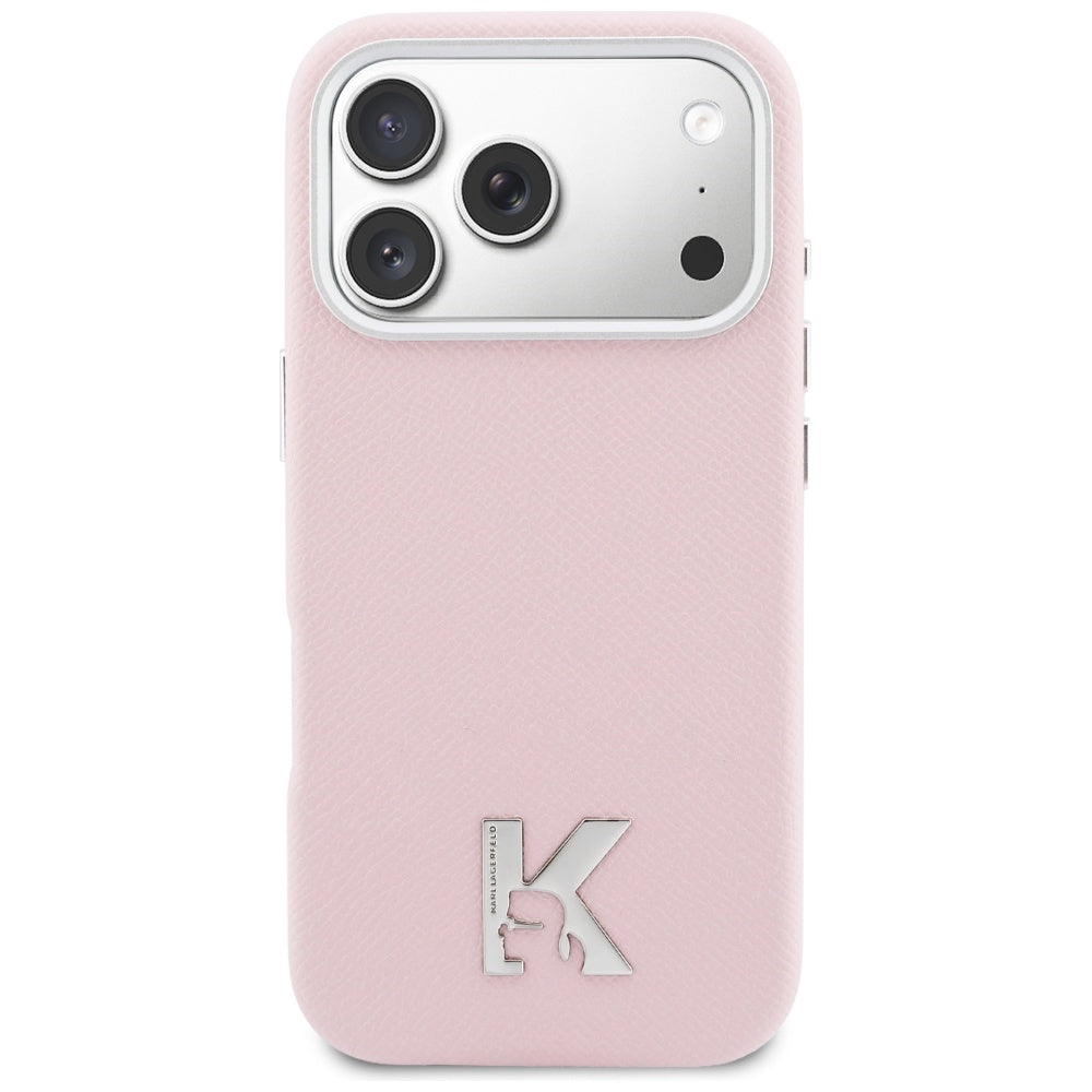 MagSafe Case for Apple iPhone 17 Pro, Karl Lagerfeld, Karl Head Logo, Pink