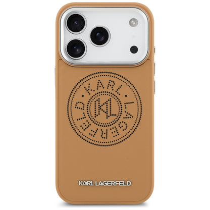 Θήκη MagSafe για Apple iPhone 17 Pro, Karl Lagerfeld, Point & Metal Logo, Καφέ
