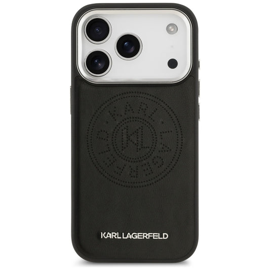 Θήκη MagSafe για Apple iPhone 17 Pro, Karl Lagerfeld, Point & Metal Logo, Μαύρη