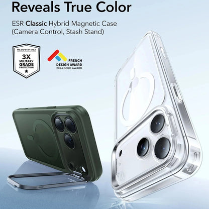 Θήκη MagSafe για Apple iPhone 17 Pro Max, ESR, Classic Hybrid Kickstand, Σατινέ Πράσινο