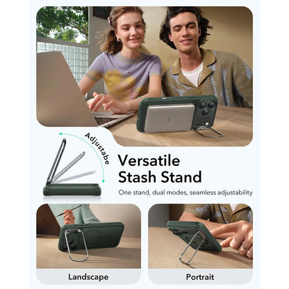 Θήκη MagSafe για Apple iPhone 17 Pro Max, ESR, Classic Hybrid Kickstand, Σατινέ Πράσινο