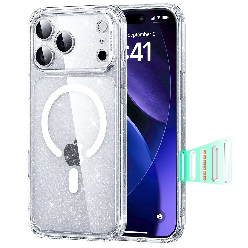 Θήκη MagSafe για Apple iPhone 17 Pro Max, ESR, Classic Hybrid Shimmer, Διαφανής