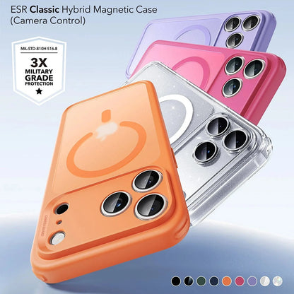 Θήκη MagSafe για Apple iPhone 17 Pro Max, ESR, Classic Hybrid Shimmer, Διαφανής
