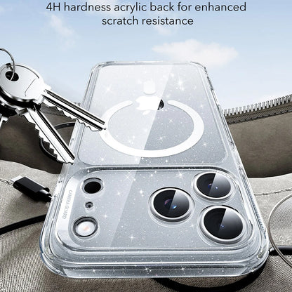 Θήκη MagSafe για Apple iPhone 17 Pro Max, ESR, Classic Hybrid Shimmer, Διαφανής