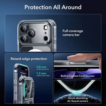 Θήκη MagSafe για Apple iPhone 17 Pro Max, ESR, Classic Hybrid με Προστατευτικό Οθόνης, Διάφανη