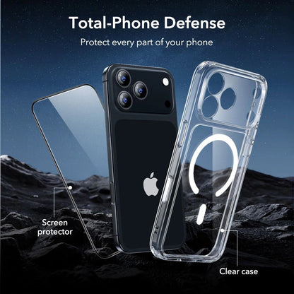 Θήκη MagSafe για Apple iPhone 17 Pro Max, ESR, Classic Hybrid με Προστατευτικό Οθόνης, Διάφανη