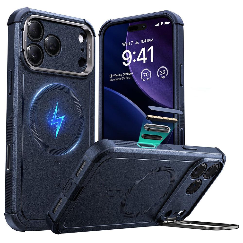 Θήκη MagSafe για Apple iPhone 17 Pro Max, ESR, Cyber Armor Kickstand, Μπλε