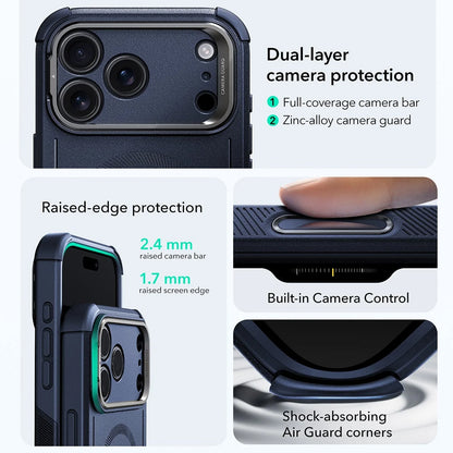 Θήκη MagSafe για Apple iPhone 17 Pro Max, ESR, Cyber Armor Kickstand, Μπλε