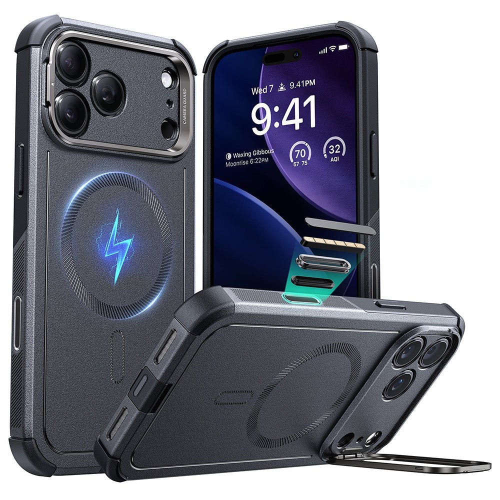 Θήκη MagSafe για Apple iPhone 17 Pro Max, ESR, Cyber Armor Kickstand, Γκρι