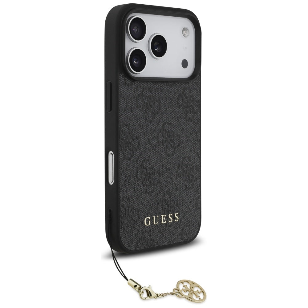 Θήκη MagSafe για Apple iPhone 17 Pro Max, Guess, 4G Charm Cradle, Μαύρη