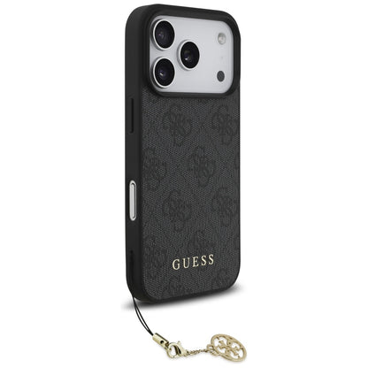 Θήκη MagSafe για Apple iPhone 17 Pro Max, Guess, 4G Charm Cradle, Μαύρη