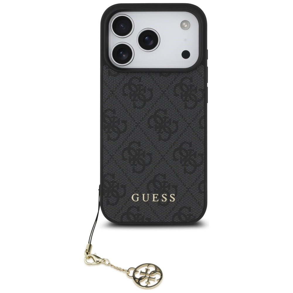 Θήκη MagSafe για Apple iPhone 17 Pro Max, Guess, 4G Charm Cradle, Μαύρη