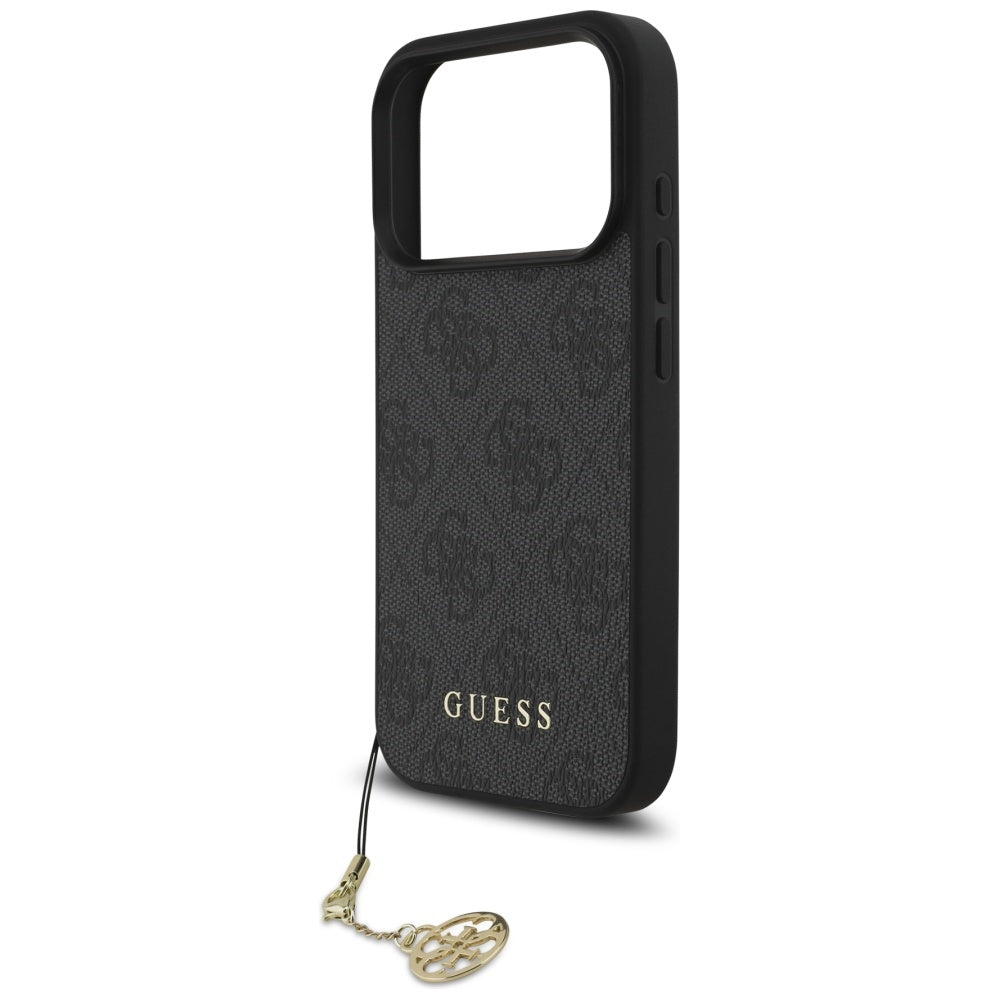 Θήκη MagSafe για Apple iPhone 17 Pro Max, Guess, 4G Charm Cradle, Μαύρη