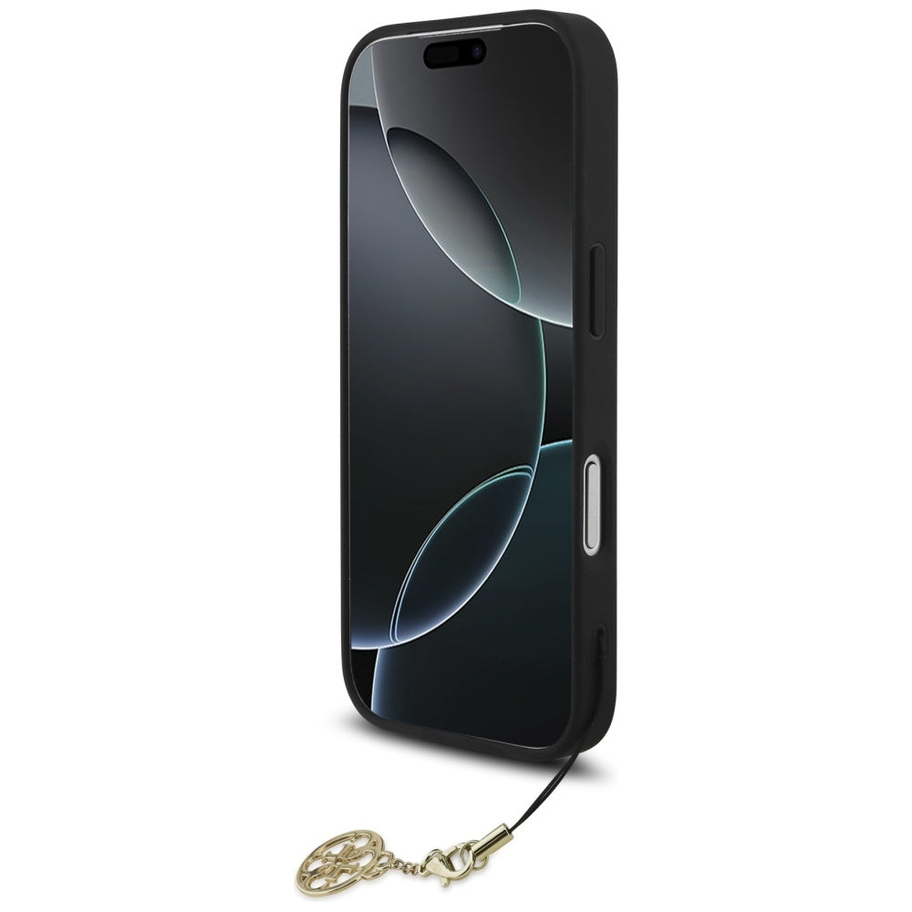 Θήκη MagSafe για Apple iPhone 17 Pro Max, Guess, 4G Charm Cradle, Μαύρη