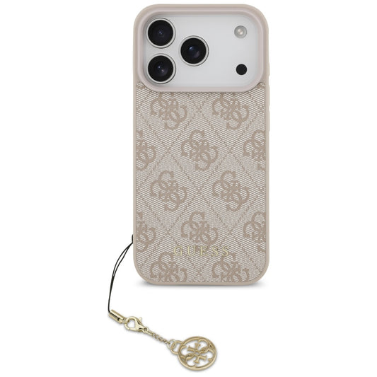 Θήκη MagSafe για Apple iPhone 17 Pro Max, Guess, 4G Charm Cradle, Ροζ