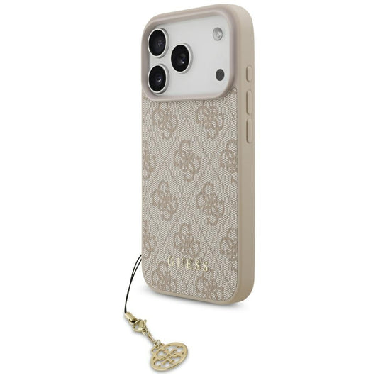 Θήκη MagSafe για Apple iPhone 17 Pro Max, Guess, 4G Charm Cradle, Ροζ