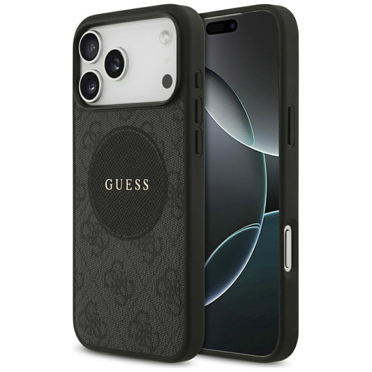 Θήκη MagSafe για Apple iPhone 17 Pro Max, Guess, 4G Circle Classic Logo, Μαύρη