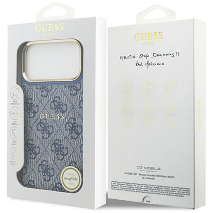Θήκη MagSafe για Apple iPhone 17 Pro Max, Guess, 4G Classic, Μπλε