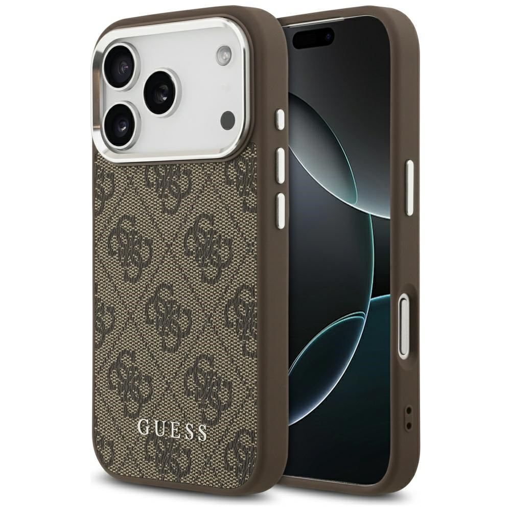 Θήκη MagSafe για Apple iPhone 17 Pro Max, Guess, 4G Classic Logo, Καφέ