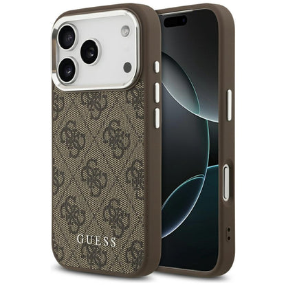 Θήκη MagSafe για Apple iPhone 17 Pro Max, Guess, 4G Classic Logo, Καφέ