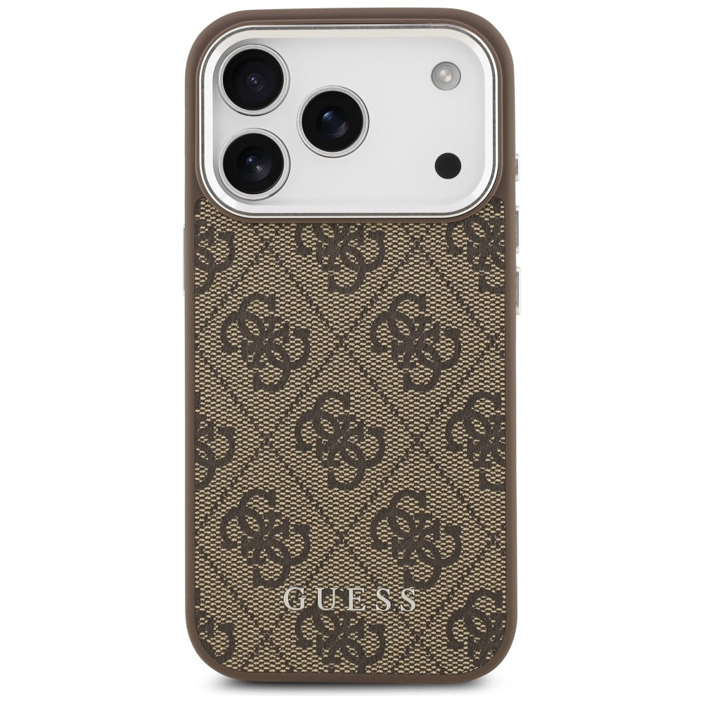 Θήκη MagSafe για Apple iPhone 17 Pro Max, Guess, 4G Classic Logo, Καφέ