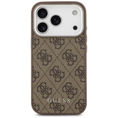 Θήκη MagSafe για Apple iPhone 17 Pro Max, Guess, 4G Classic Logo, Καφέ