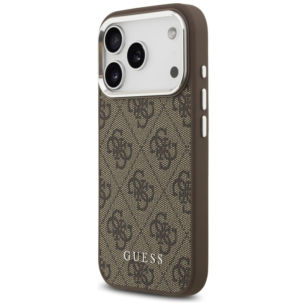 Θήκη MagSafe για Apple iPhone 17 Pro Max, Guess, 4G Classic Logo, Καφέ