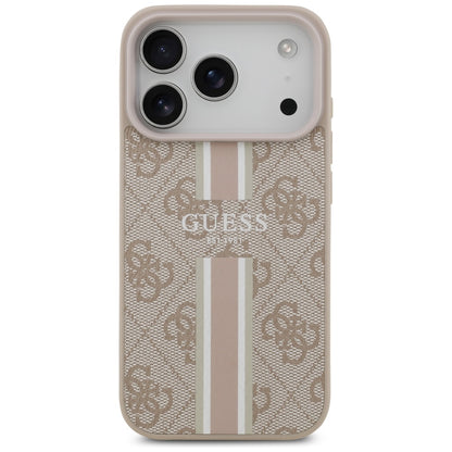 Θήκη MagSafe για Apple iPhone 17 Pro Max, Guess, 4G Printed Stripes, Ροζ