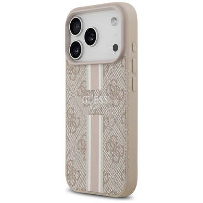 Θήκη MagSafe για Apple iPhone 17 Pro Max, Guess, 4G Printed Stripes, Ροζ
