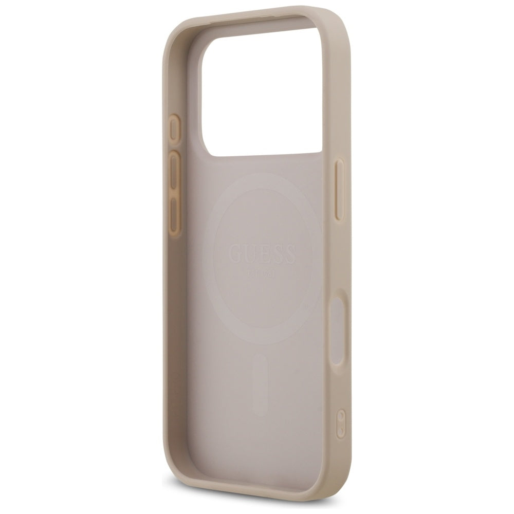 Θήκη MagSafe για Apple iPhone 17 Pro Max, Guess, 4G Printed Stripes, Ροζ