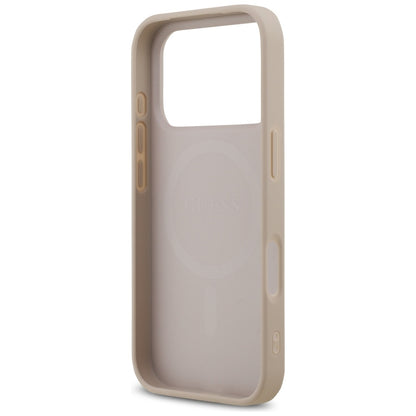 Θήκη MagSafe για Apple iPhone 17 Pro Max, Guess, 4G Printed Stripes, Ροζ