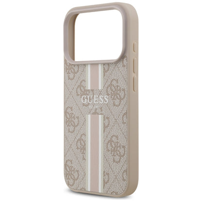 Θήκη MagSafe για Apple iPhone 17 Pro Max, Guess, 4G Printed Stripes, Ροζ