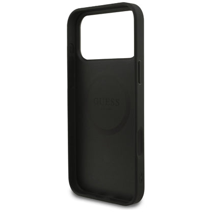 MagSafe Case for Apple iPhone 17 Pro Max, Guess, 4G Ring Classic Logo, Black