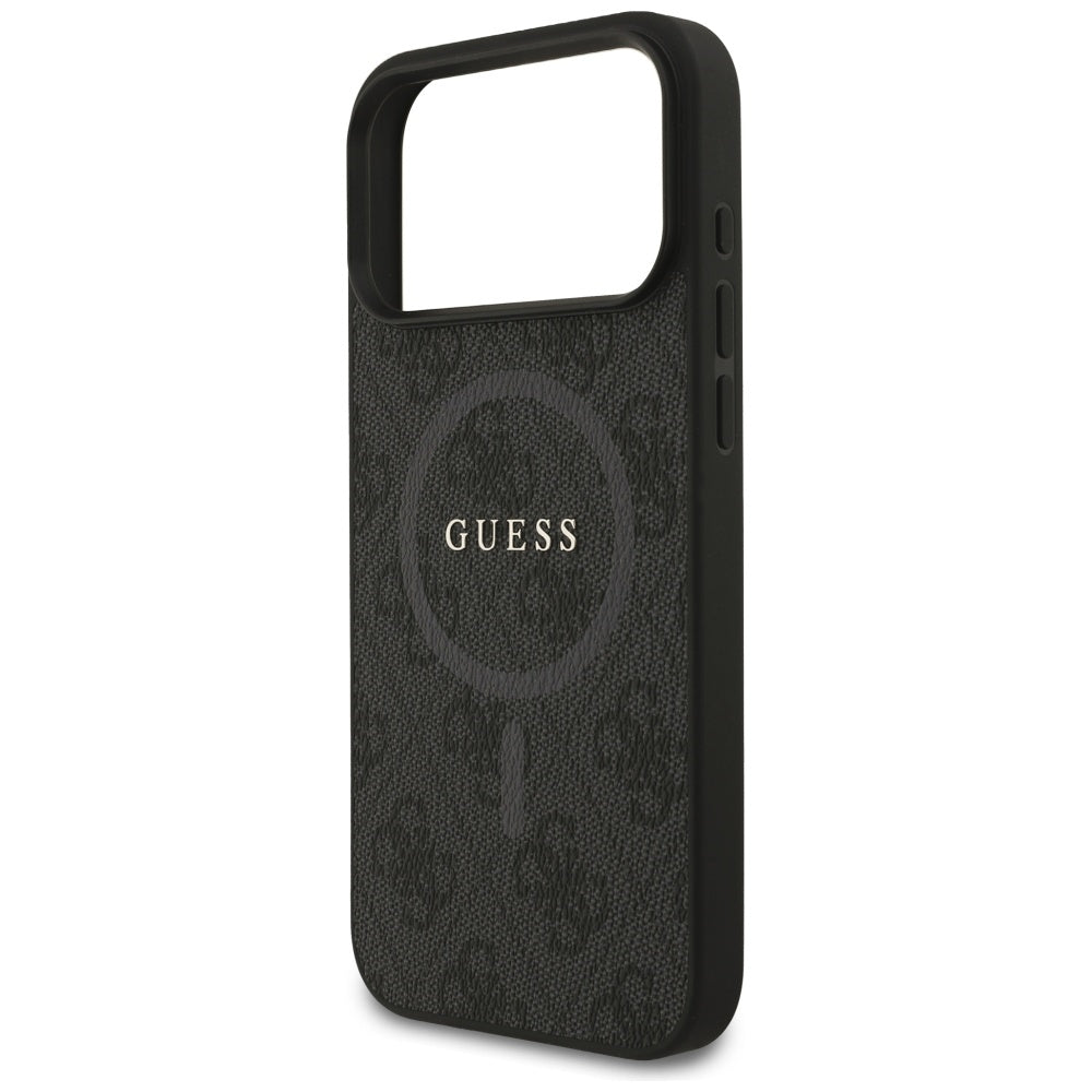 MagSafe Case for Apple iPhone 17 Pro Max, Guess, 4G Ring Classic Logo, Black