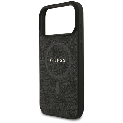 MagSafe Case for Apple iPhone 17 Pro Max, Guess, 4G Ring Classic Logo, Black