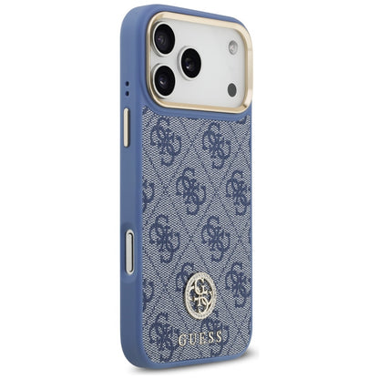 Θήκη MagSafe για Apple iPhone 17 Pro Max, Guess, 4G Strass Logo with Big Strap, Μπλε