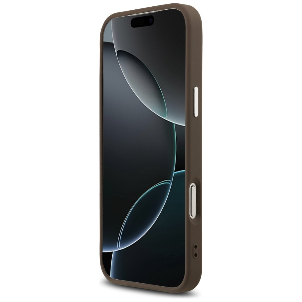 Θήκη MagSafe για Apple iPhone 17 Pro Max, Guess, 4G Triangle Logo, Καφέ