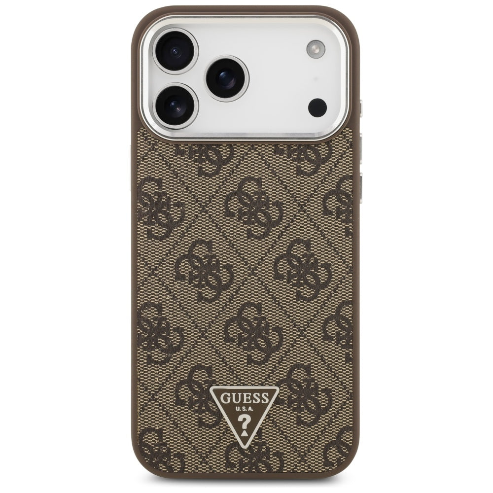 Θήκη MagSafe για Apple iPhone 17 Pro Max, Guess, 4G Triangle Logo, Καφέ