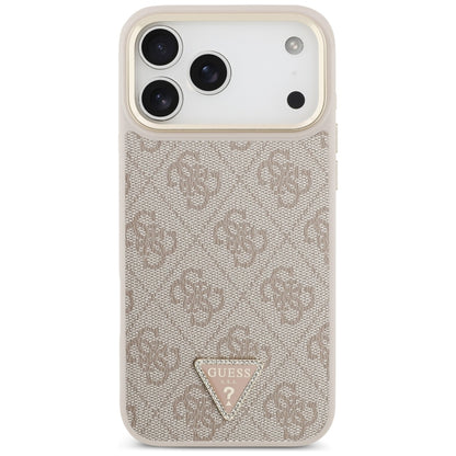 Θήκη MagSafe για Apple iPhone 17 Pro Max, Guess, 4G Triangle Logo with Big Strap, Ροζ
