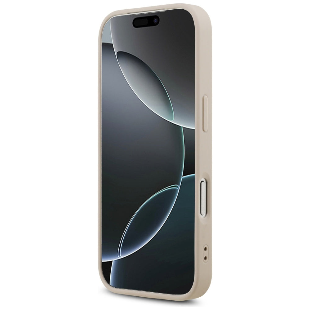 Θήκη MagSafe για Apple iPhone 17 Pro Max, Guess, 4G Triangle Strass, Ροζ