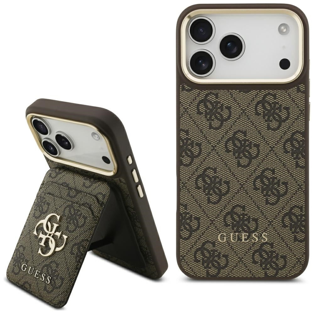 MagSafe Case for Apple iPhone 17 Pro Max, Guess, 4G Card Slot, Brown