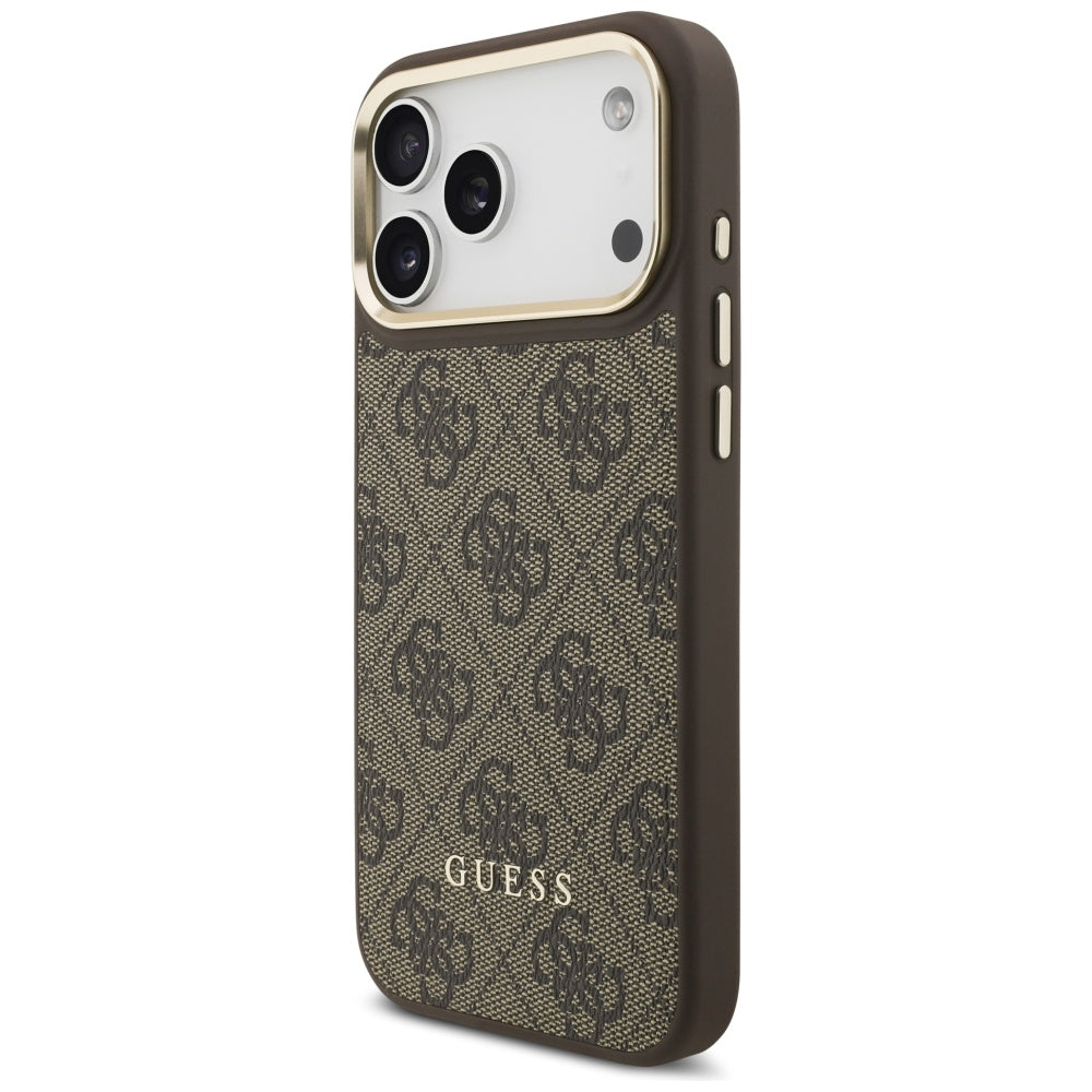 MagSafe Case for Apple iPhone 17 Pro Max, Guess, 4G Card Slot, Brown