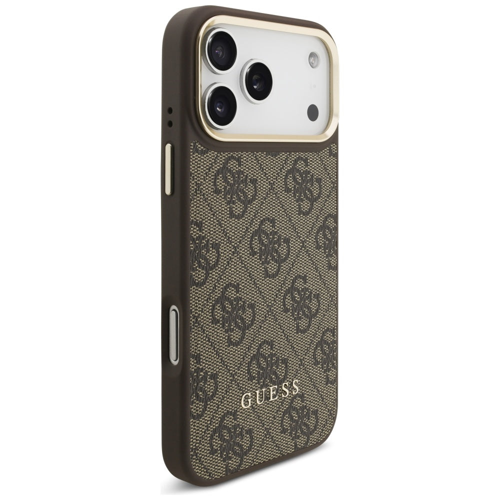 MagSafe Case for Apple iPhone 17 Pro Max, Guess, 4G Card Slot, Brown