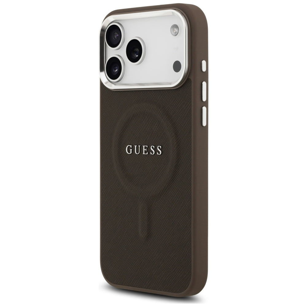MagSafe Case for Apple iPhone 17 Pro Max, Guess, Classic Logo, Brown
