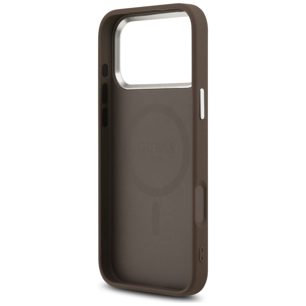 MagSafe Case for Apple iPhone 17 Pro Max, Guess, Classic Logo, Brown