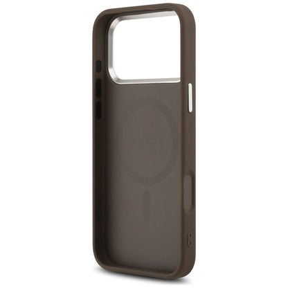 MagSafe Case for Apple iPhone 17 Pro Max, Guess, Classic Logo, Brown