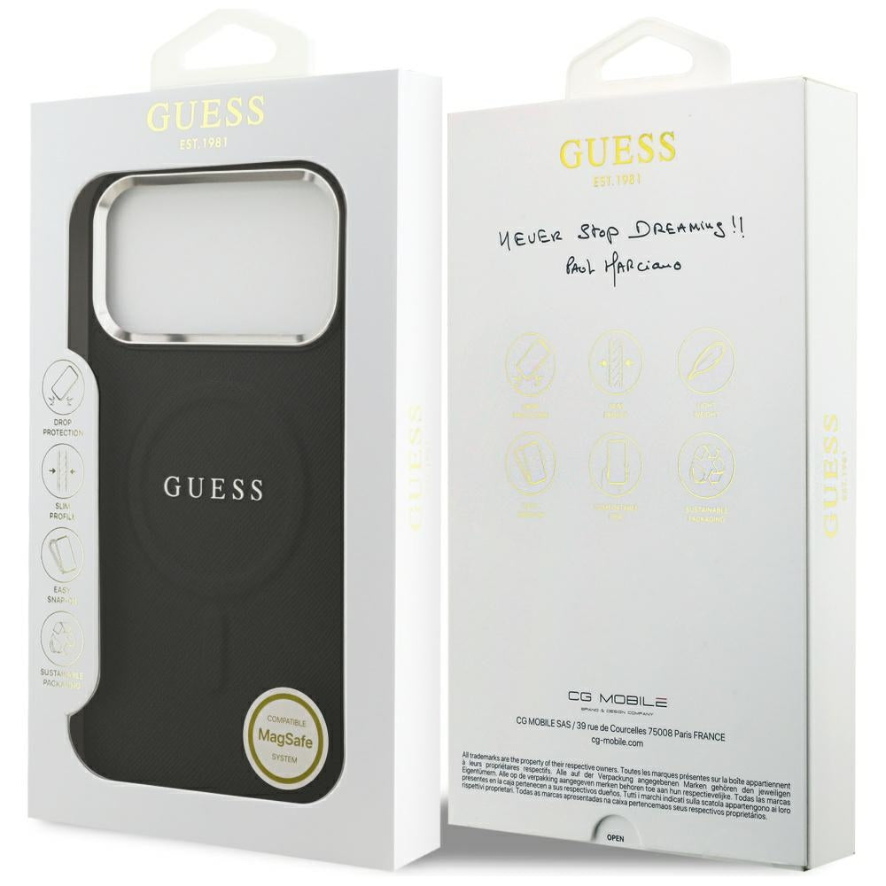 MagSafe Case for Apple iPhone 17 Pro Max, Guess, Classic Logo, Black
