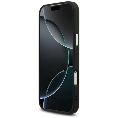Θήκη MagSafe για Apple iPhone 17 Pro Max, Guess, Glitter Triangle Logo, Μαύρη