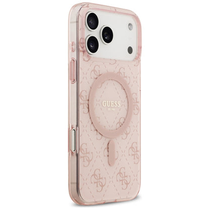 MagSafe Case for Apple iPhone 17 Pro Max, Guess, IML 4G Background, Pink