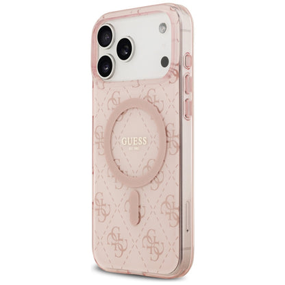 MagSafe Case for Apple iPhone 17 Pro Max, Guess, IML 4G Background, Pink